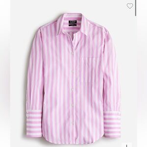 J. Crew Garçon cotton poplin shirt in stripe size 8